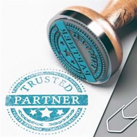 MGI Worldwide trusted partner rubber stamp
